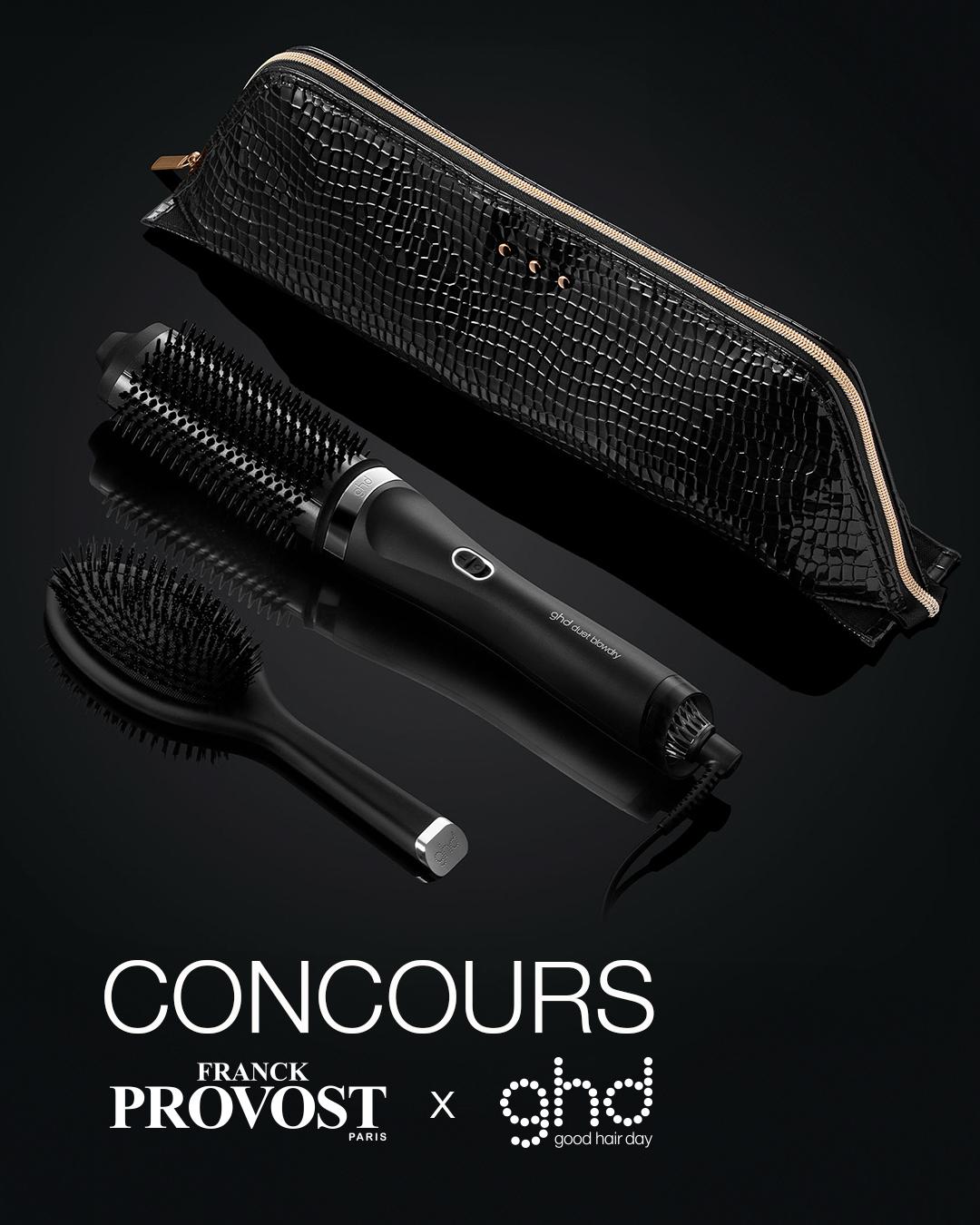 [JEU CONCOURS]

@franckprovostparis & @ghdfrance s'associent pour vous offrir le cadeau idéal pour un good hair day ✨ ​

Tentez de remporter le coffret de noël ghd Duet Blowdry : pour un brushing naturel, souple et volumineux​

Pour tenter votre chance, il vous suffit de : ​

- Liker ce post ​
- Vous abonner à @franckprovostparis et @ghdfrance ​
- Identifier une amie ​
​
Tirage au sort le 03/11 ​
Bonne chance à tous ! 🍀 ​

      ​