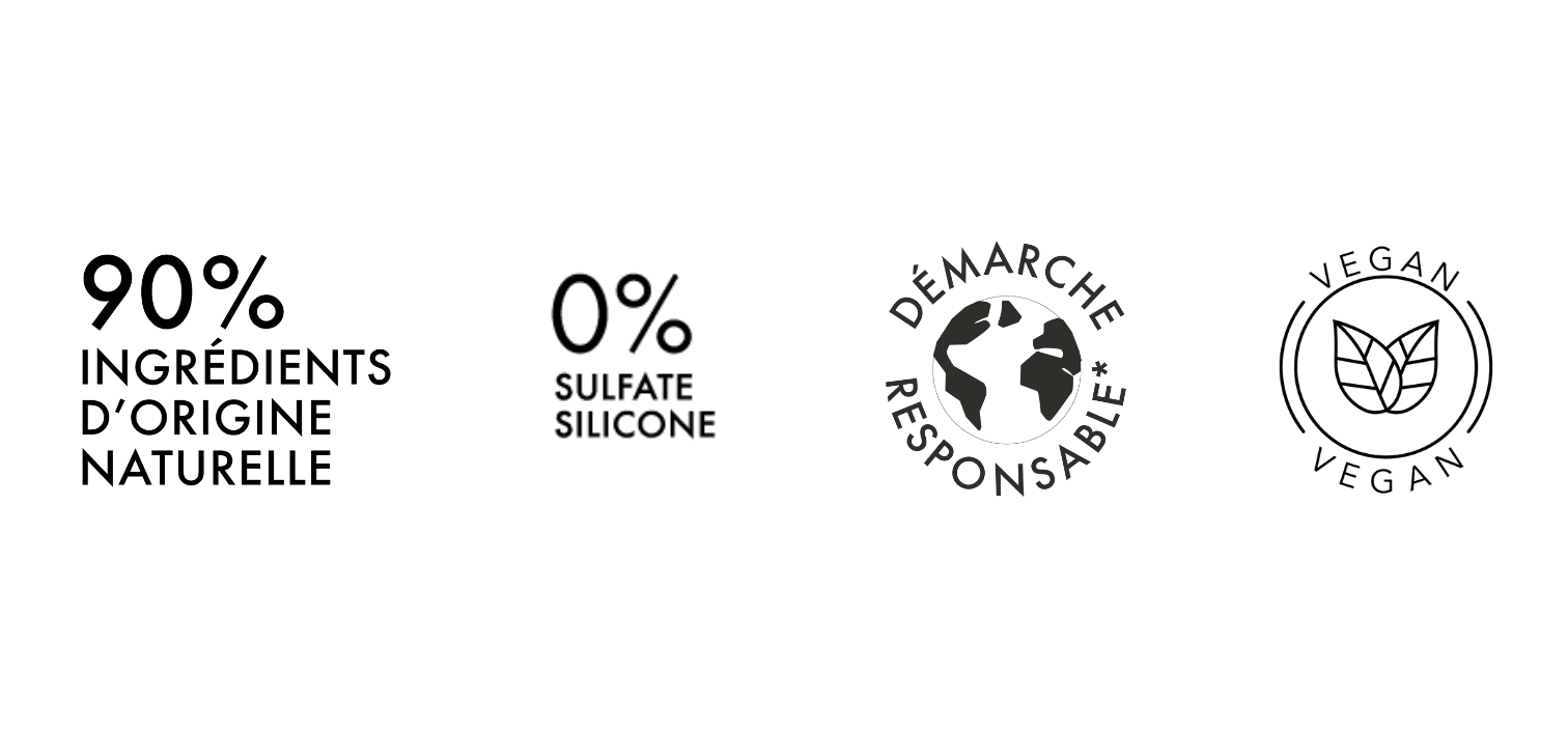 Gamme de produits naturelle Franck Provost, sans sulfate, sans silicone, vegan et produits d'origine naturelle.